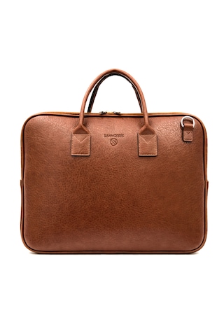 Sanmorris Unisex 15.6 İnç Uyumlu Suni Deri Darbe Korumalı Laptop Ve Evrak Çantası 1446 Kahverengi - Taba