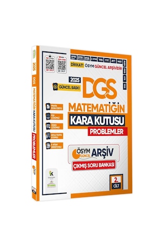 2025 Dgs Matematiğin Kara Kutusu 2.cilt Problemler Ösym Çıkmış Soru Bankası Video/pdf Çözümlü Konu Ö
