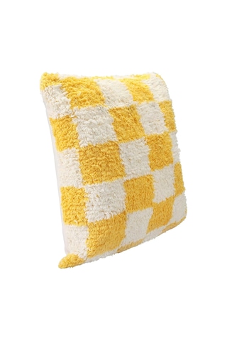 Porland Pop Plaid Dokuma Yastık Sarı 45x45cm Sku: Smg8690010185891