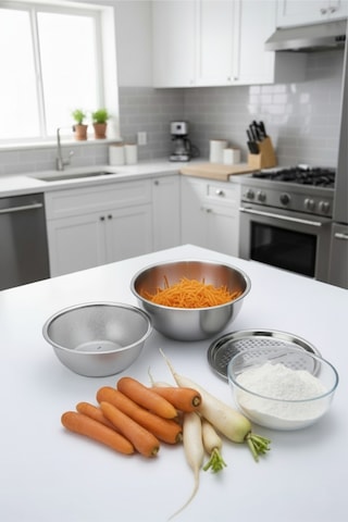 Emsan Steel Çok Amaçlı Süzgeç 3 Parça Çelik