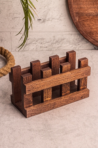 Snippy Farmy - Ahşap Peçetelik Masaüstü Peçete Organizeri