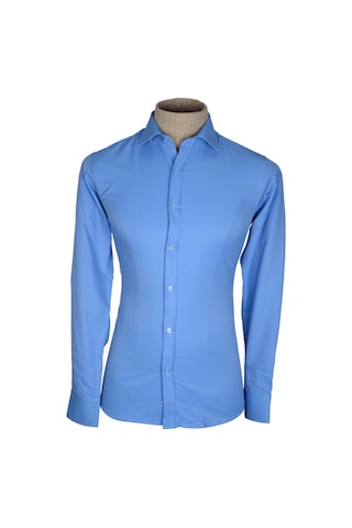 Cengiz İnler Standart Yaka Slim Fit Cepsiz Düz Erkek Gömlek 001