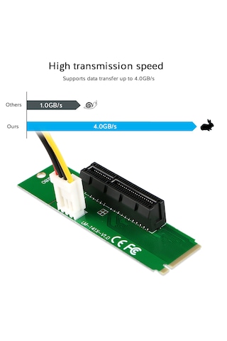 Alfais 4436 M.2 Ngff Ssd To Pci-e Express 4x Çevirici Dönüştürücü Riser Kart Adaptörü