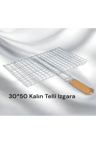 1.kalite 30 50 Cm Kalın Paslanmaz Tel Izgara Et Balık Izgarası