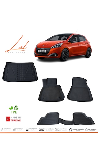 Peugeot 208 3d Havuzlu Paspas Bagaj Havuzu Seti 2013-2019