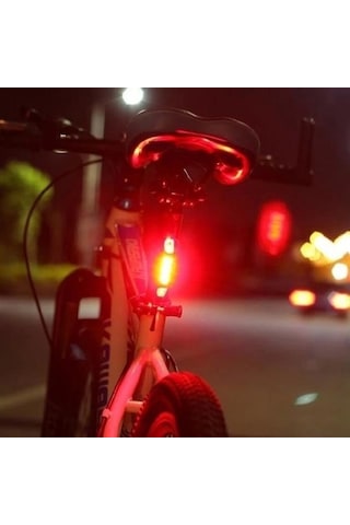 Usb Şarj Edilebilir Parlak Bisiklet Led Lamba Su Geçirmez Güvenlik Uyarı Arka Lamba Işığı Çok Renkli