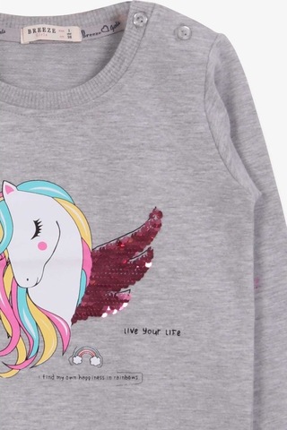 Breeze Kız Çocuk Sweatshirt Unicorn Baskılı 2-6 Yaş, Gri Melanj (550006073)