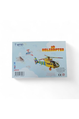 3d ''yap Ve Boya''ahşap Boyanabilir Helikopter Maketi