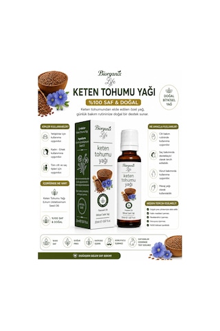 Keten Tohumu Yağı 20 Ml - Sıkılaştırıcı & Yaşlanma Karşıtı Yüz Bakım Yağı
