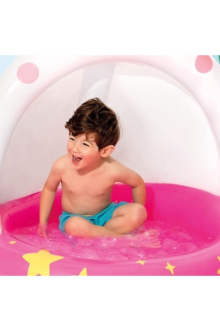 Intex 58438 Unicorn Gölgelikli Şişme Havuz 102 Cm Çok Renkli