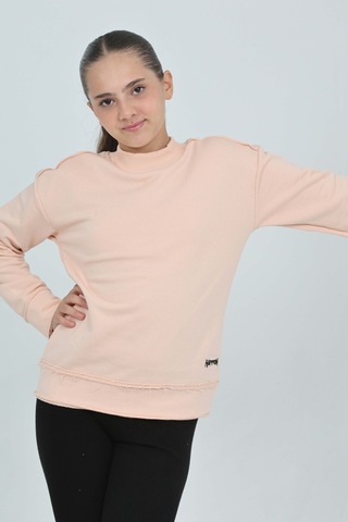 Toontoy Kız Çocuk Happen Nakışlı Sweatshırt Pudra