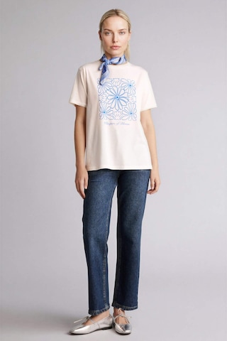 Defacto Baskılı Ekru Kadın T-shirt H2448ax/er105