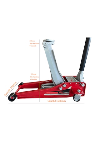 Fk Frıko 3 Ton Çift Pistonlu F1 Alçak Profil Timsah Kriko