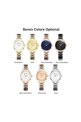 Yingfu 9015 Kadın Kol Saati, Şık Klasik - Su Geçirmez, Farklı Renkler, Altın Altın