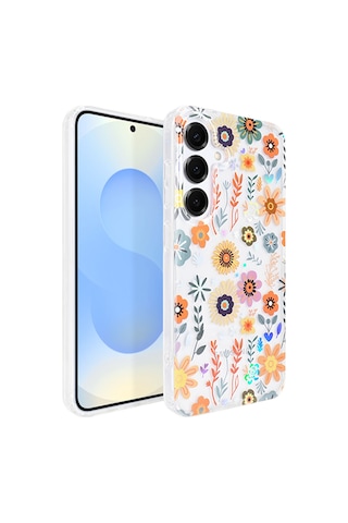 Samsung Galaxy Uyumlu S23 Plus Kılıf Solmayan Imd Baskı Desenli, Şeffaf Tpu+pc Botanik Kapak