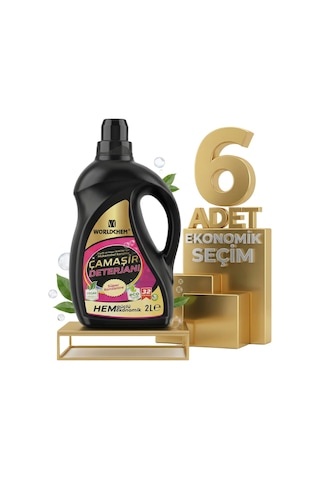 Worldchem Çamaşır Detarjanı Sıvı Siyahlar 6x2 Lt 2 L