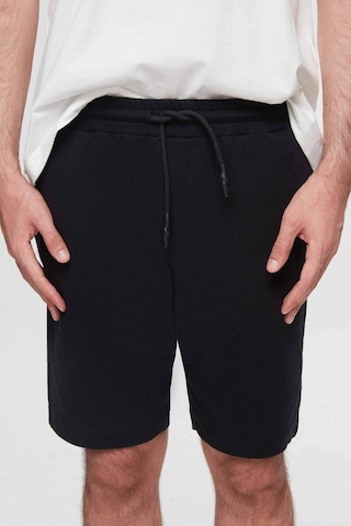 D's Damat Ds Damat Slim Fit Siyah Beli Lastikli Kordon Detaylı Rahat Pamuklu Örme Şort 3HC13ORT21021 Siyah