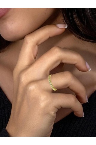 Brezza Lusso Jewelry Tek Sıra Zirkon Taşlı Tamtur Bayan Yüzük