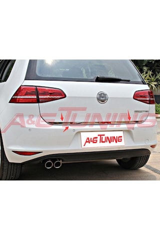 Volkswagen Golf 7 Krom Bagaj Alt Çıta Formlu Paslanmaz Çelik