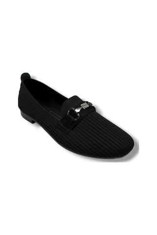 Ceylan Shoes 185-26 Triko Mw Toka Anatomik Kadın Babet Sıyah