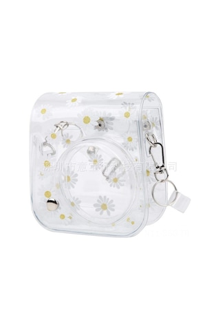 Springsun Mini 11/8/9/40 İçin Camgözlü Papatya Desenli Korumalı Kılıf + Askı Kayış - Hafif, Taşınabilir, Anıları Koru