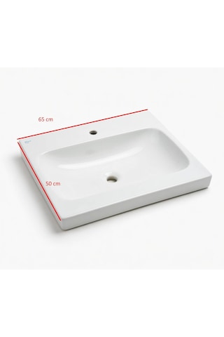 Ideal Standard - Tezgan Üstü Dolap Uyumlu Lavabo 50x65 Cm Beyaz - Sh089-