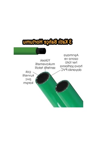 12.5 Mm 50 Metre Dayanıklı Bahçe Hortumu, 3 Katlı Yapı