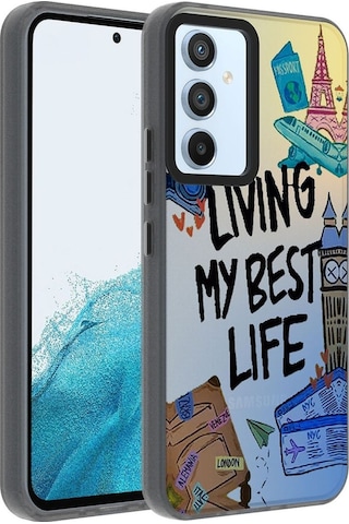 Samsung Uyumlu Galaxy A14 Kılıf Desenli Zore Dragon Sert Kapak Seyahat