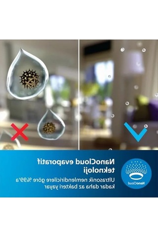 Nemlendirici Cihaz, 2l Su Haznesi Ve %99,97 Bakteri Giderimi İle Ultra Sessiz Çalışma 150 Mm