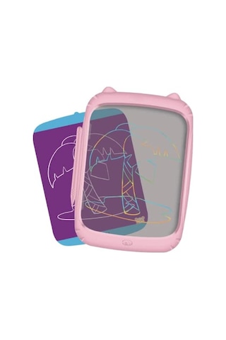 Lcd Dijital Çizim Tableti İle 11 İnç Ve Pembe Renkli Eğlenceli Set 124-Pembe
