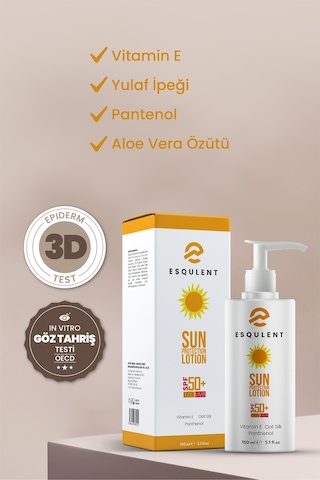 Esqulent Yüksek Korumalı Güneş Losyonu SPF50+ Sun Protection Lotion 150 ML