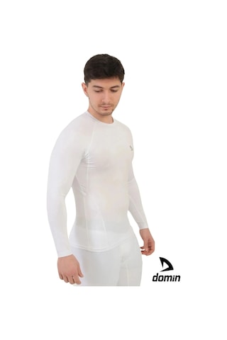 Hnc Sport Erkek Uzun Kol Compression Fitness Gym Body Tshirt Beyaz