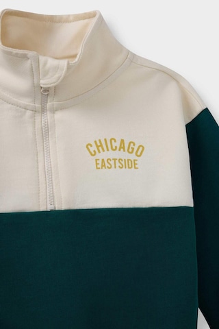 Defacto Erkek Bebek 2li Takım Baskılı Fermuarlı Sweatshirt Eşofman Altı F3260a525augn671 Yeşil