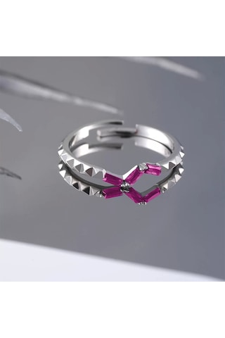 Gümüş Ayarlanabilir Yüzük Silver 925 Ayar Ipy528