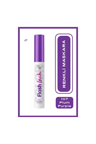 ﻿Golden Rose Suya Dayanıklı Förmüllü Hacim Veren Flash Lash Renkli Maskara 07 Plum Purple