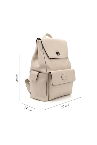 Gönderir Bej Antik Hakiki Deri El Ve Sırt Çantası Bej