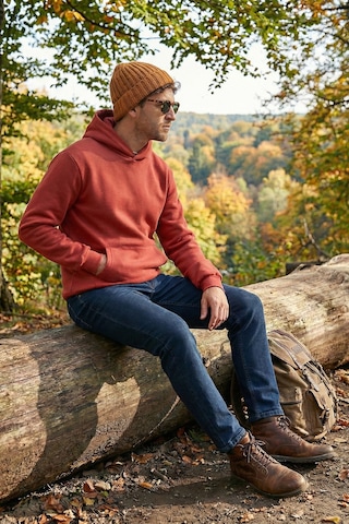 Buratti Regular Fit Kapüşonlu Kanguru Cepli Içi Tüylü Yumuşak Şardonlu Erkek Sweat 5905281 Bayrak Kırmızı