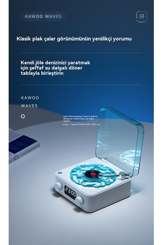 Ebedi Şans Kablosuz Bluetooth Vinil Plak Çalar-yeşil 011