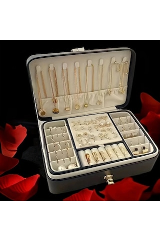 Willowhaven Lotus Renkli 1 Adet Pu Mücevher Kutusu Kadın Yüzük Küpe Kolye Saklama