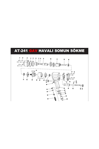 Gav At-241 1/2" Havalı Sömun Sökme Tabanca