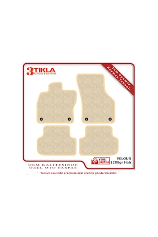 Audi A8 2010-2017 Lüks Halı Paspas Seti Bej