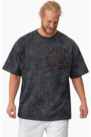 Sevbano Linkin Park Rock Metal Müzik Grubu Sırt Baskılı Unisex Oversize V Siyah
