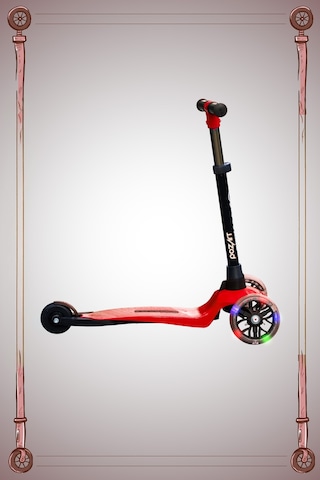 Scooter Yeni Leddy 3tekerli Led Işıklı 2+yaş 50kğ Taşıma Kapasiteli 3kademe Direksiyon Kırmızı