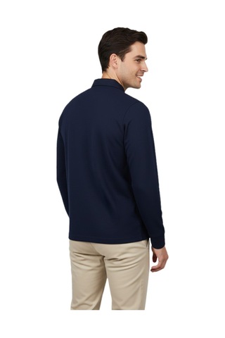 Erkek Gömlek Yaka Jakarlı Cepli Regular Fit Sweatshirt Bgl-st04957 Lacivert