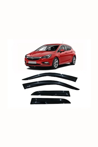 Opel Astra K Parlak Siyah Mügen Cam Rüzgarlığı Opel Astra K Tüm Kasalar 4 Lü Set