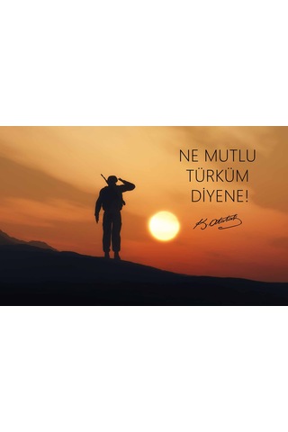 Ne Mutlu Türküm Diyene Kanvas Tablo
