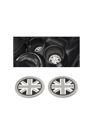 Mini Cooper Araç Içi Bardak Altlığı Union Jk Gray Jk