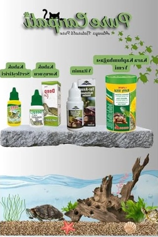 Kara Kaplumbağası İçin Özel Bakım Seti, Vitamin Ve Yem İçerir