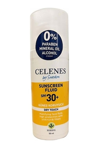 Celenes Dry Touch Sunscreen Fluid Koruyucu Güneş Kremi SPF30+ 50 ML