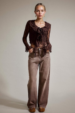 Defacto Wide Leg Geniş Bol Paça Jean Pantolon G2906ax25aubn336 Kahve
